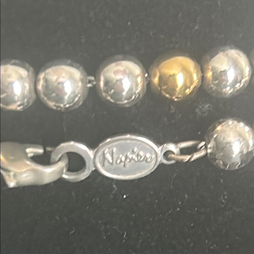 Napier Gold and Silver Tone Bead 30” Long Strand Necklace Timeless Elegance - Picture 4 of 9